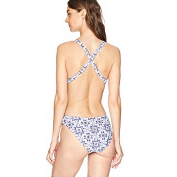 RACHEL by Rachel Roy - Blue Tile One Piece Swimsuit - Size L - Picture 3 of 9